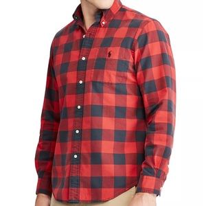 Ralph Lauren Red/Navy Check Plaid Classic LS Shirt
